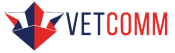 VETCOMM US official logo for VA claim assistance and veteran support services